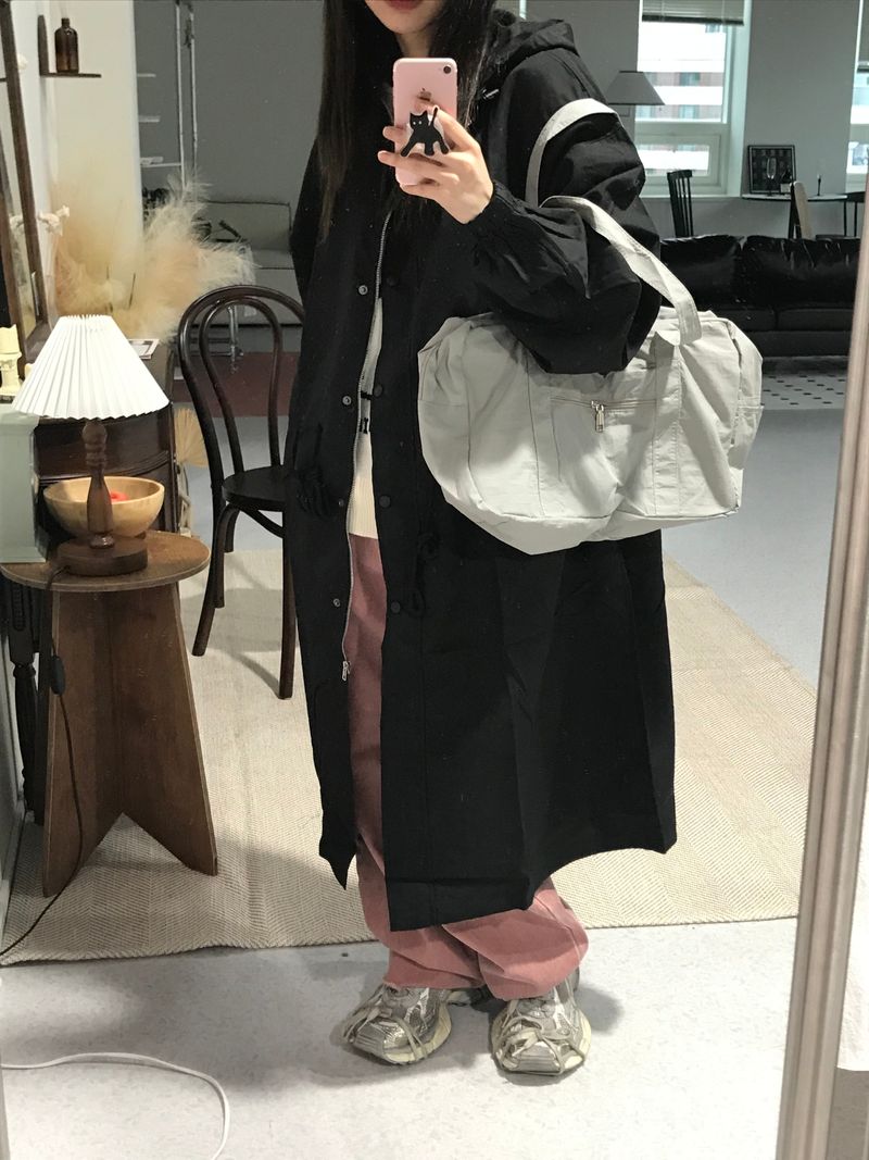 Rectangle nylon shoulder bag