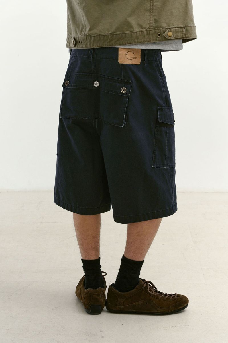 Monkey Pockets Cargo Shorts (Washed Navy)
