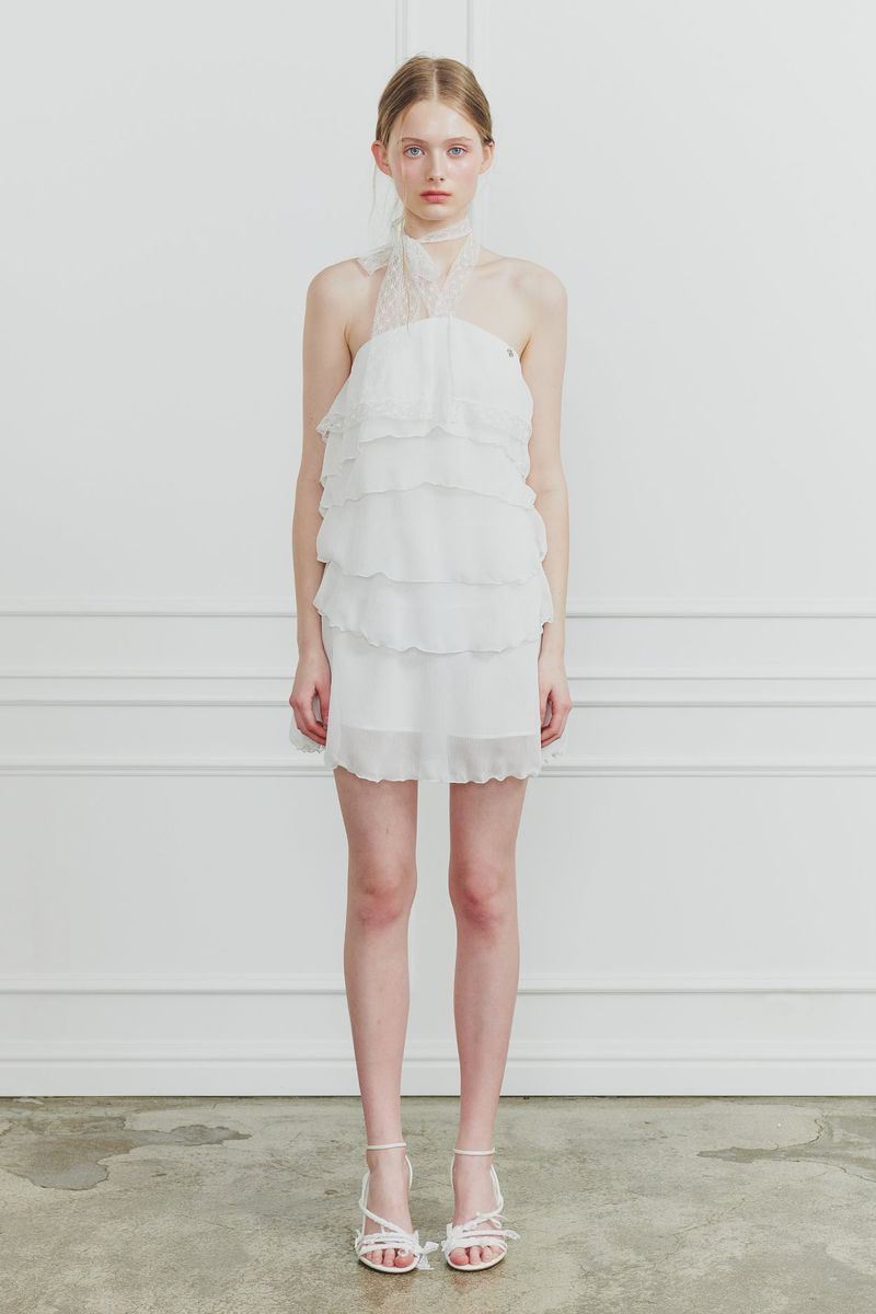 PAIN OR PLEASURE（ペインオアプレジャー）の「MAGNOLIA HALTER DRESS white（Dresses）」