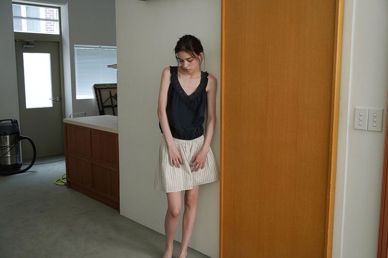 Bella lace blouse_navy