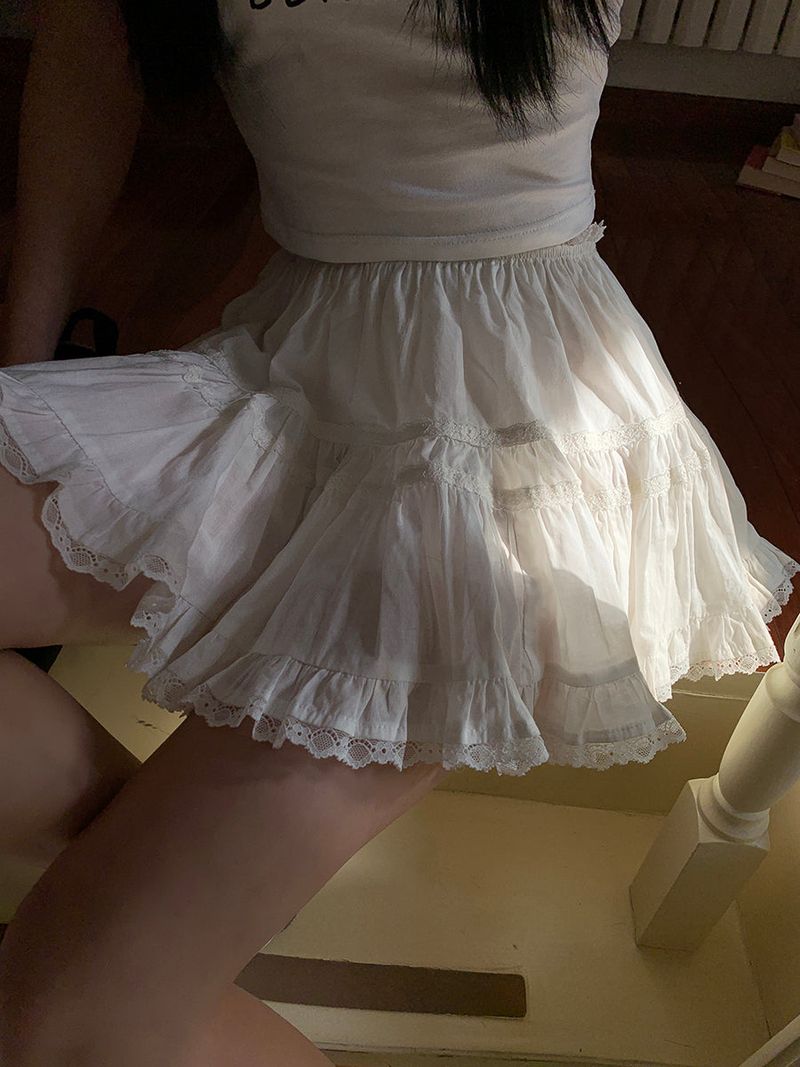 white cancan lovely skirt