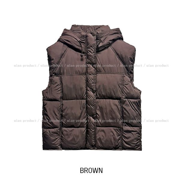 Miley String Hooded Vest Padded