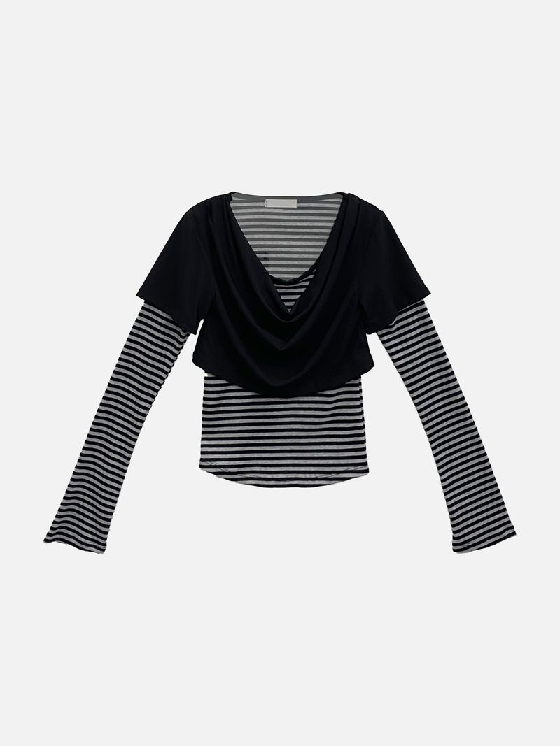 Draped Layered T-Shirt (2c)