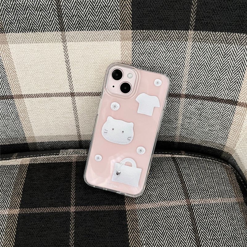 [MADE] silver cat jelly hard case
