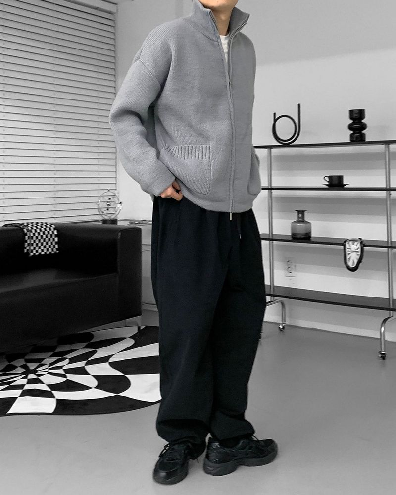 RU Two-way Wool Knit Zip-Up (3 colors)