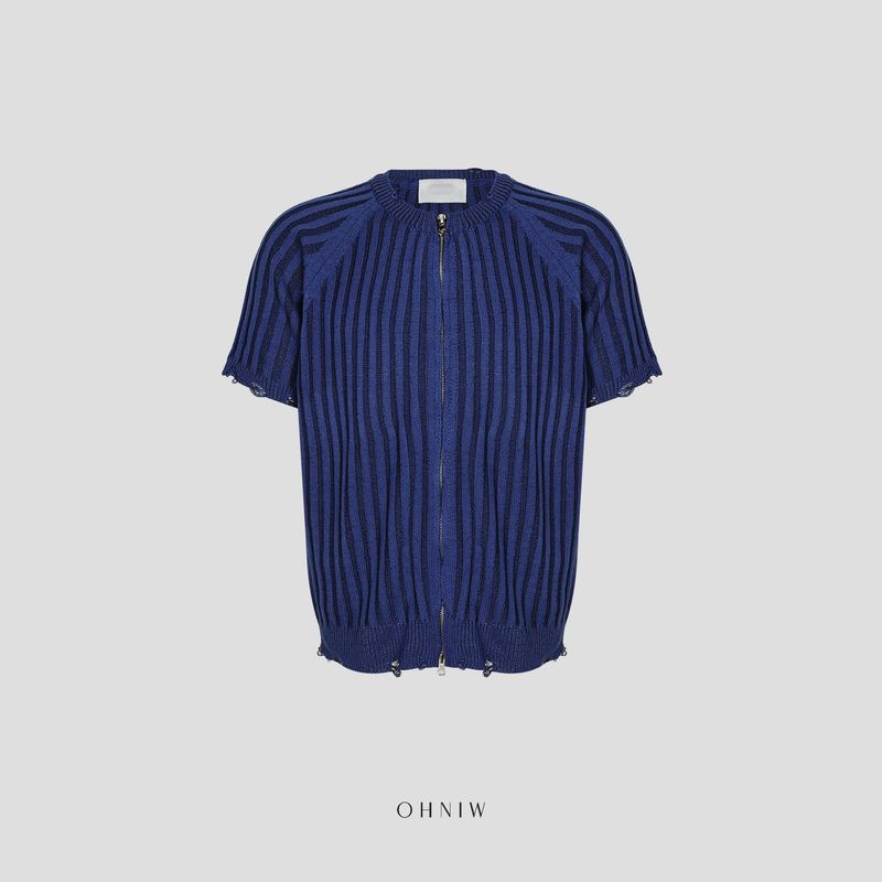DL Ribbed Half Summer Zip-up 4C