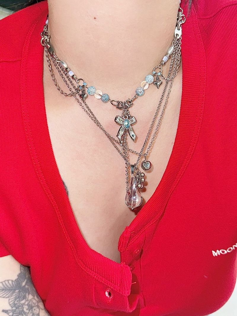 Pierced beads choker (4color)