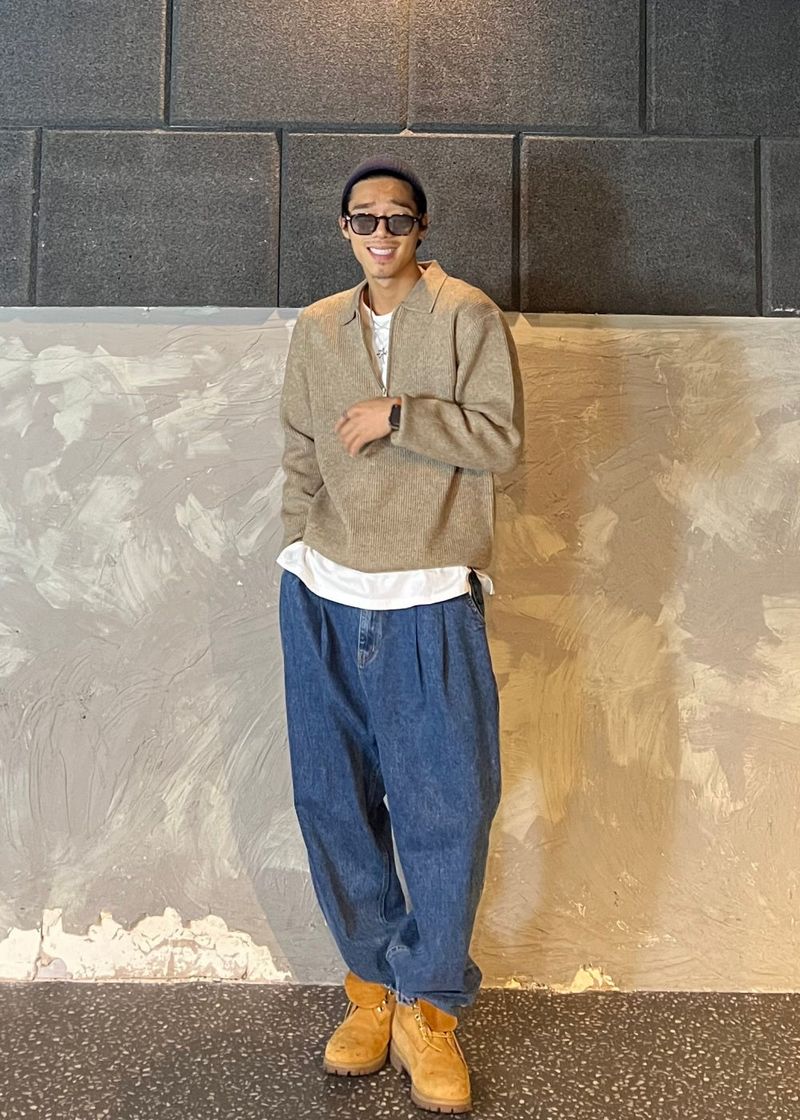 Berghazzi Semi-Zip-up Cara Knit 9COLOR