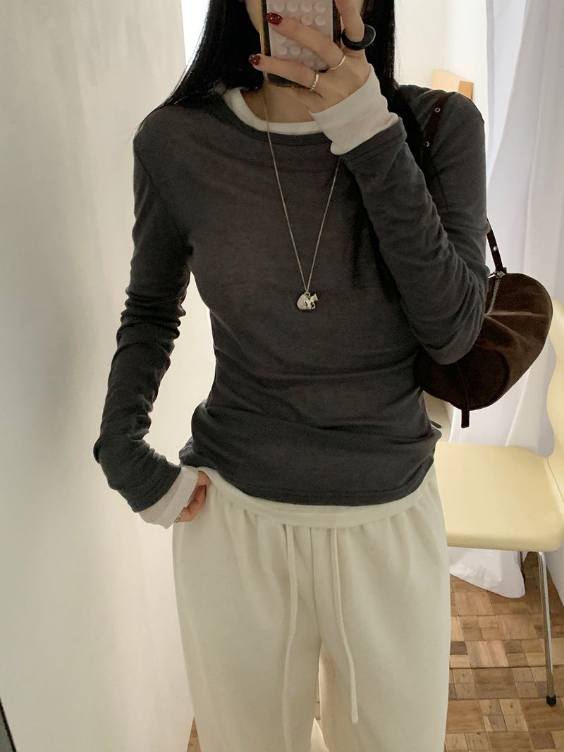 [MADE] Fodit Wool Tencel Layered Tee