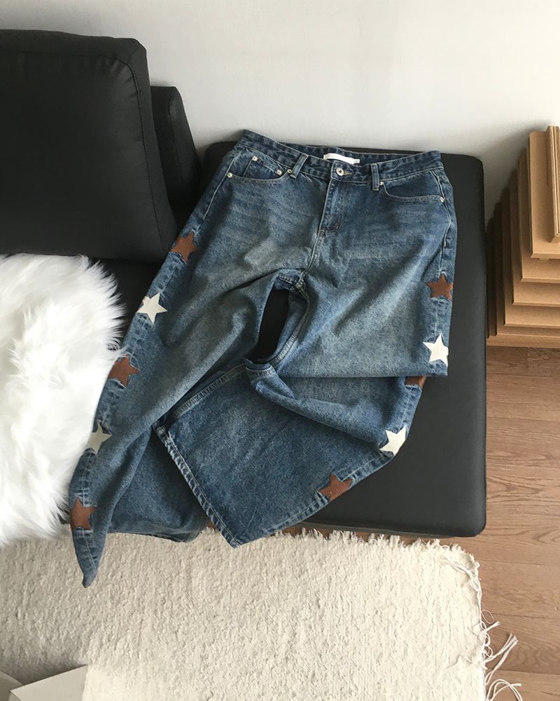オールスターパッチデニムパンツ