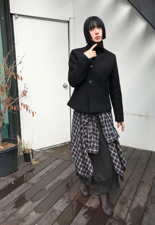 BLOOM CURVE FRILL SKIRT