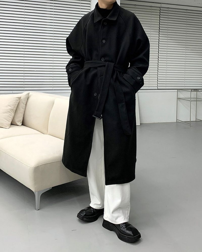 SI wool belted mac coat (3 colors)