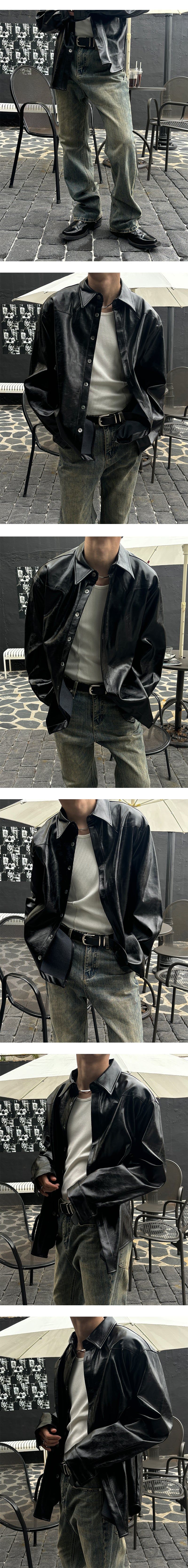  [F/W] Western leather shirts jacket(2color)