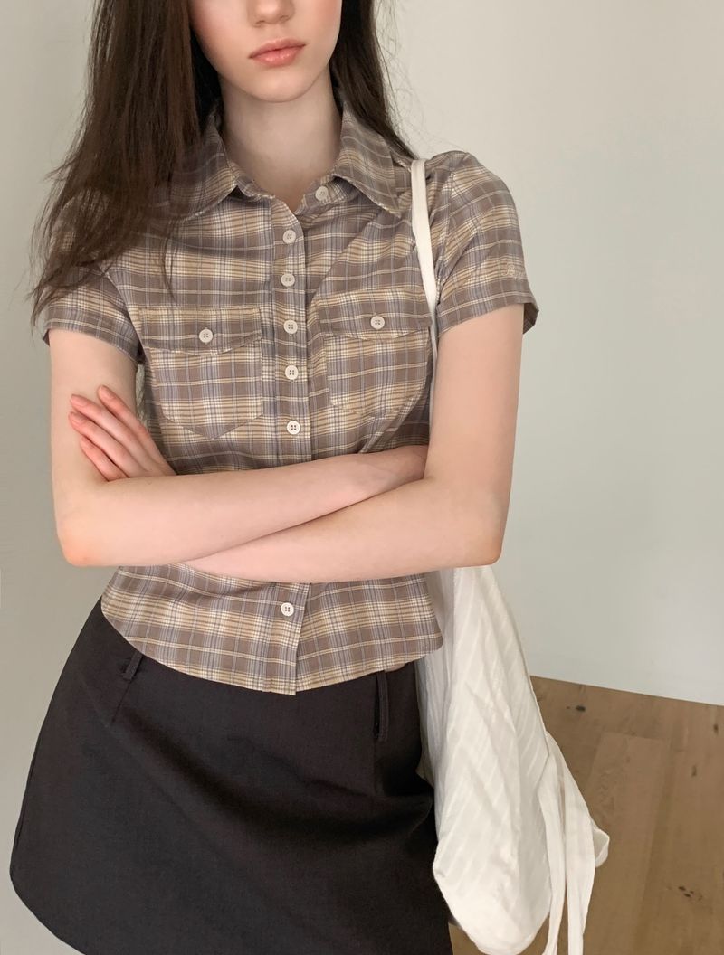 [ORIGINAL] Abel Pocket Short Sleeve Check Shirt