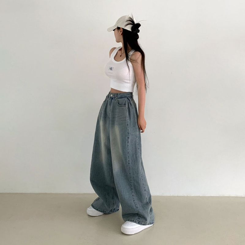 [BELLIDE MADE] サイドフォールディングワイドデニムパンツ
