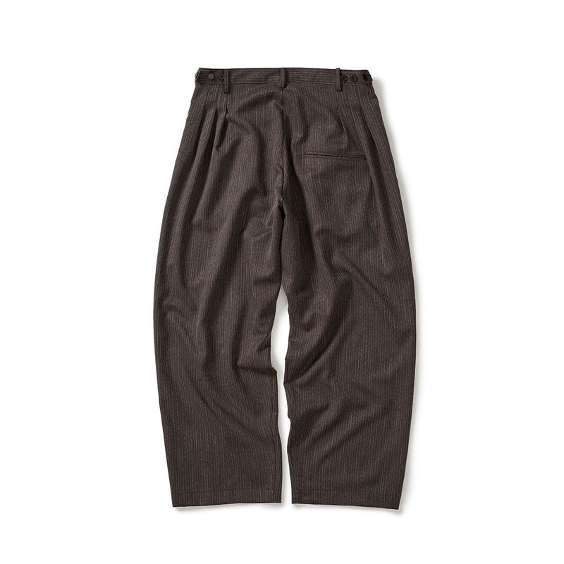 Herringbone pleat pants / Maroon