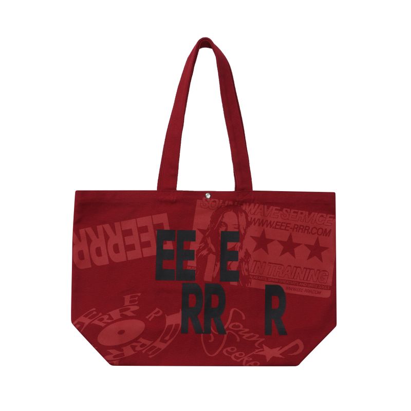 Weekend warrior typography printing tote-bag (Red)