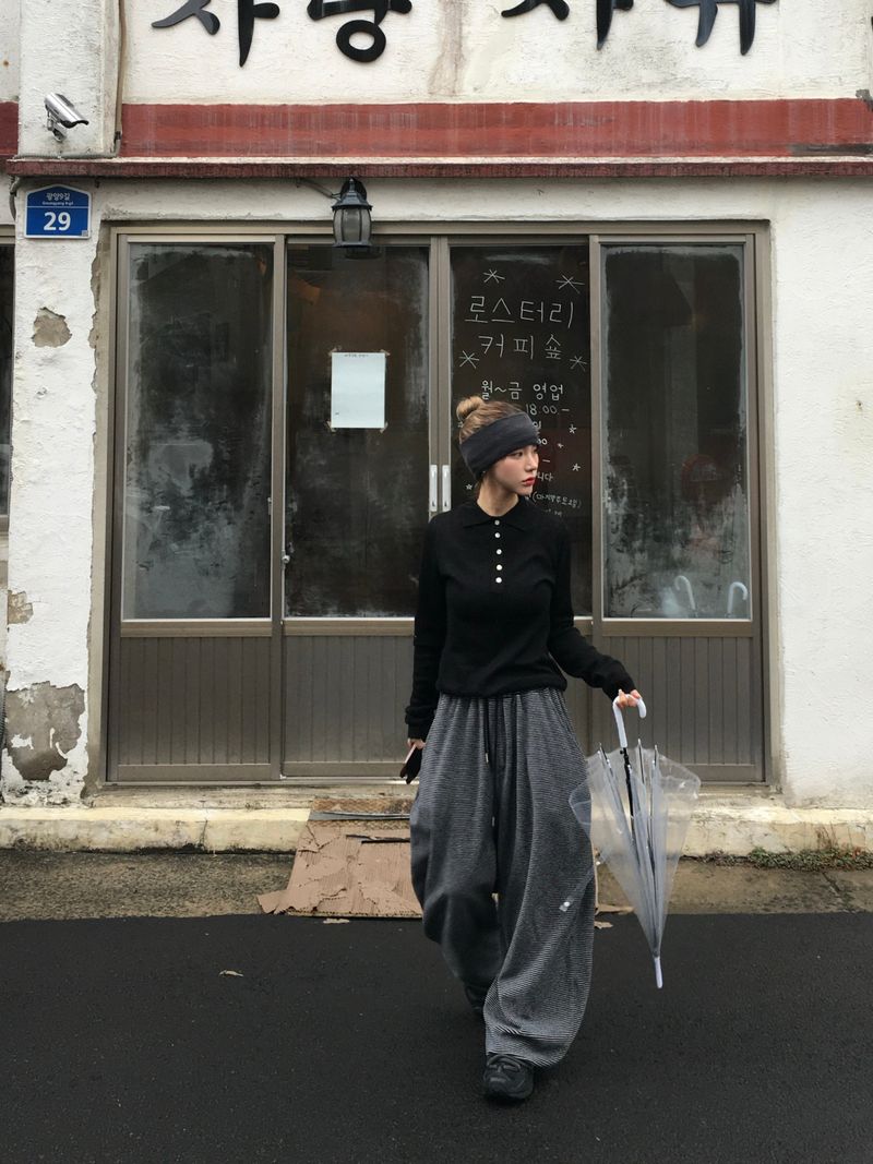 [Ritcore MADE] Striped Terry Wide Pants (3c)