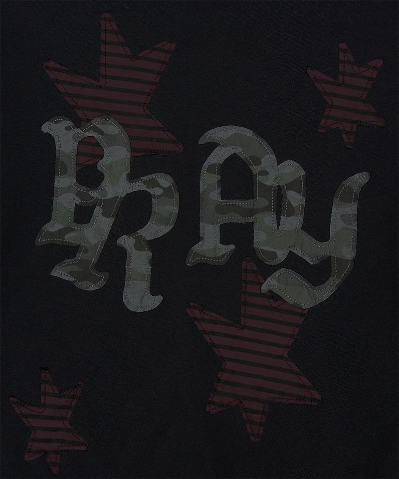 PRAY APPLIQUE ZIP UP HOODIE