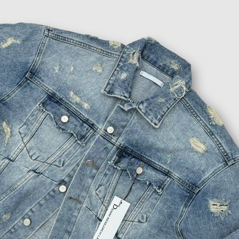 MG624,625 incision damage jean jacket (2 colors)