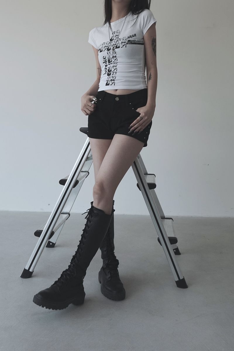 unique studded summer short pants (2color)