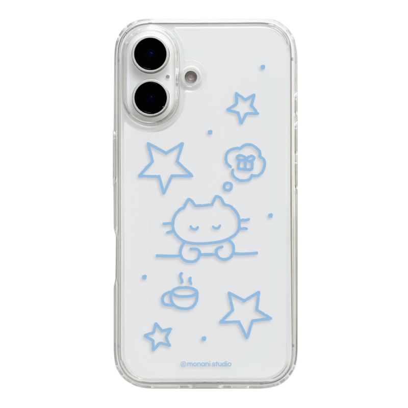 Monani Studio（モナニースタジオ）の「[Gel-hard] Winter cat Phone case (Blue)(only case)（Smartphone Accessories）」