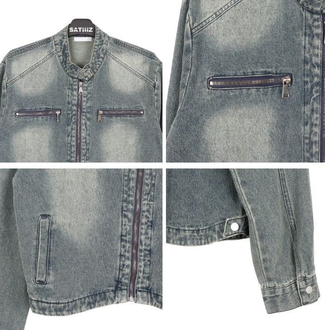 Piece Washed Crop Denim Jacket