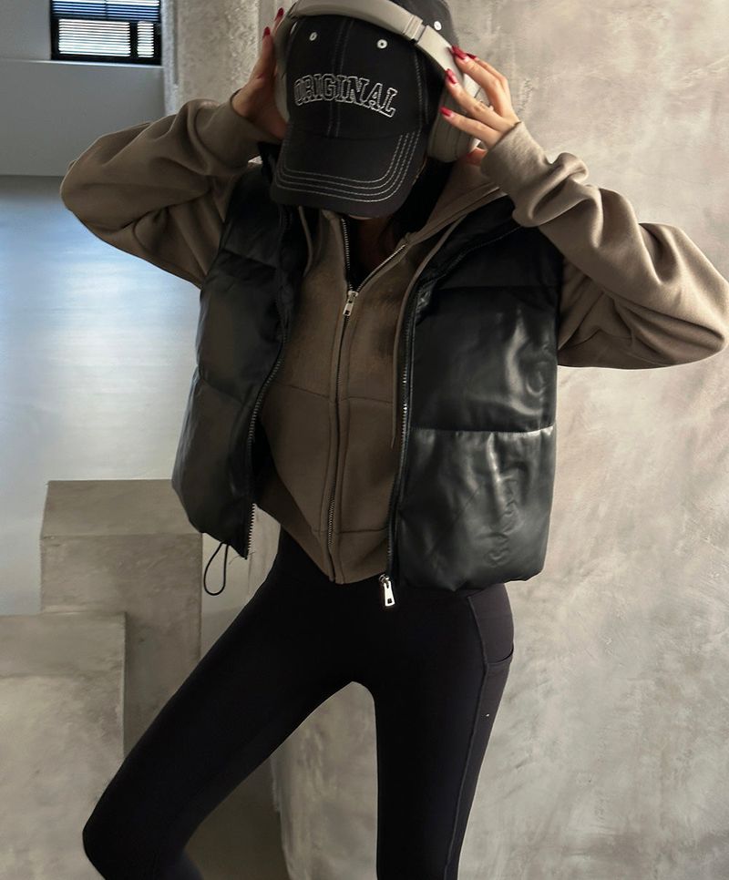 Leather Wellon Cropped Padded Best