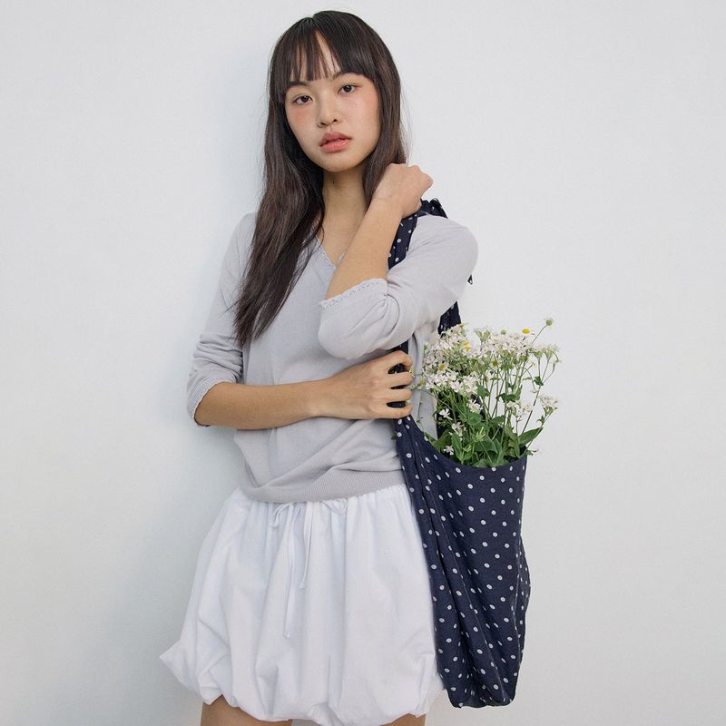 Dot pattern bag_navy