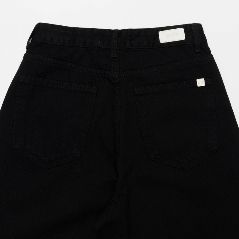 RIBBON EMBROIDERED BLACK DENIM PANTS code 18203