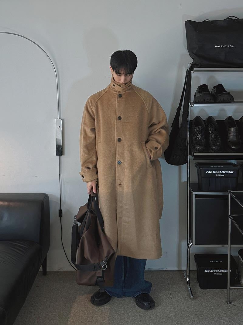 ASCLO（エジュクロ）の「[Premium] Wool Raglan Steady Coat (3color)（Jackets/Outerwear）」