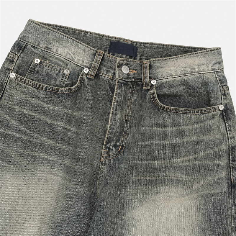 Sand Curved Denim Pants (S, M, L)