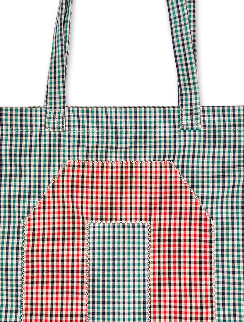 0 Applique Check Eco Bag / Green