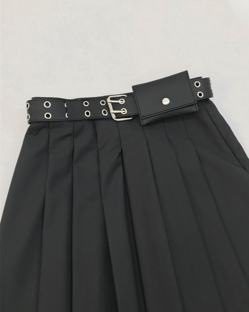 YWD PLEATS SKIRT + BELT (2color)