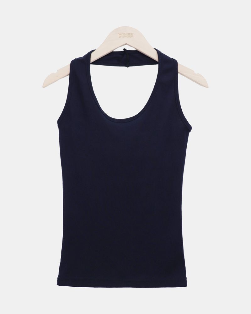 Uzel Halter Neck Slim Sleeveless Top