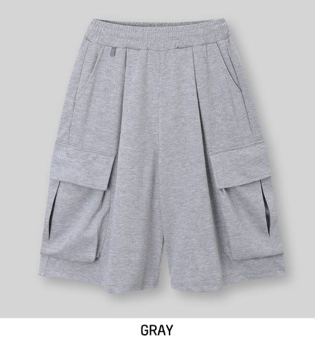 Toffee Wide Cargo Bermuda Pants