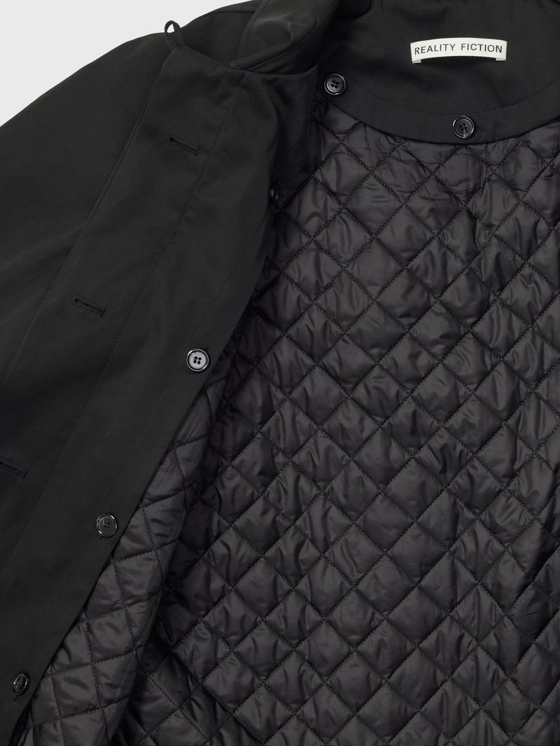 Curvy Line Mac Coat Black