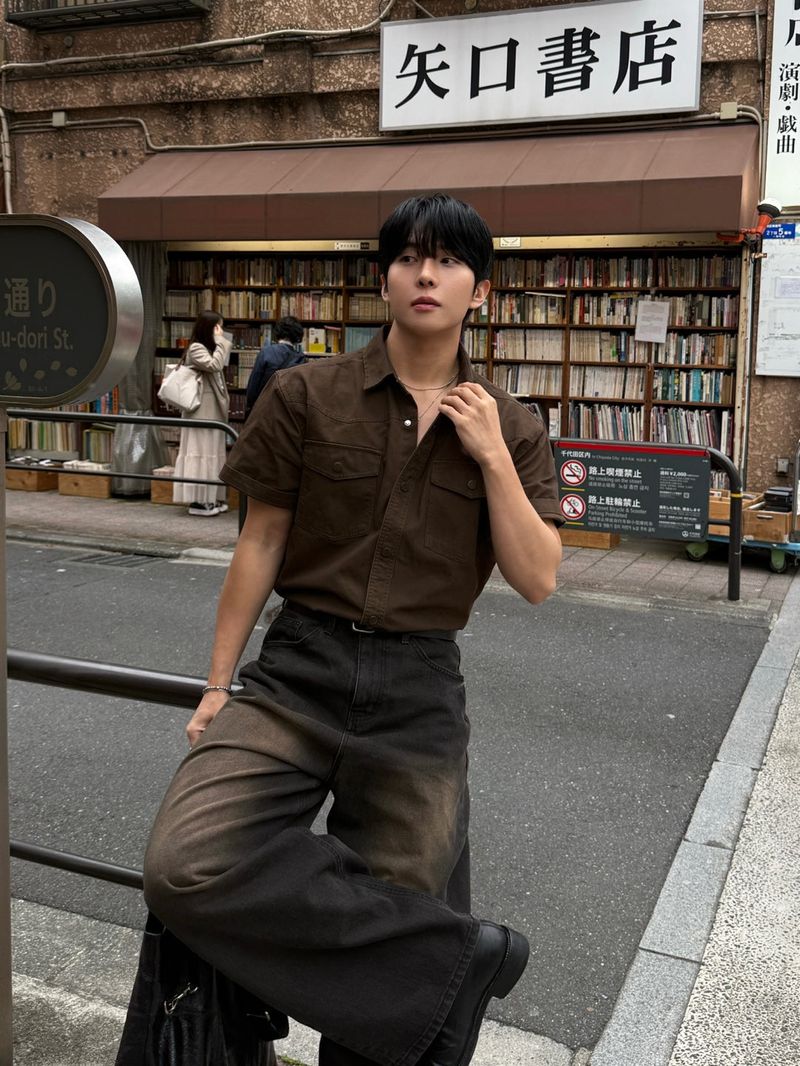 Frix snap western short-sleeved shirt