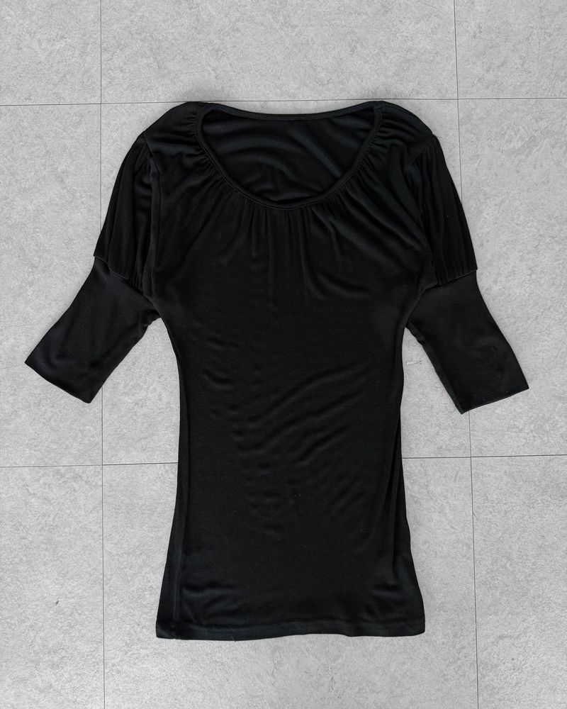 AMELIE SHIRRING PUFF T-SHIRT