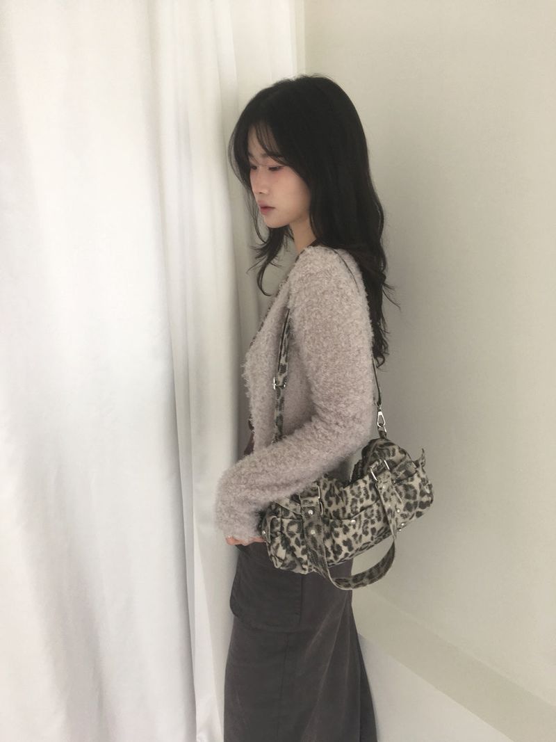 leopard stud bag