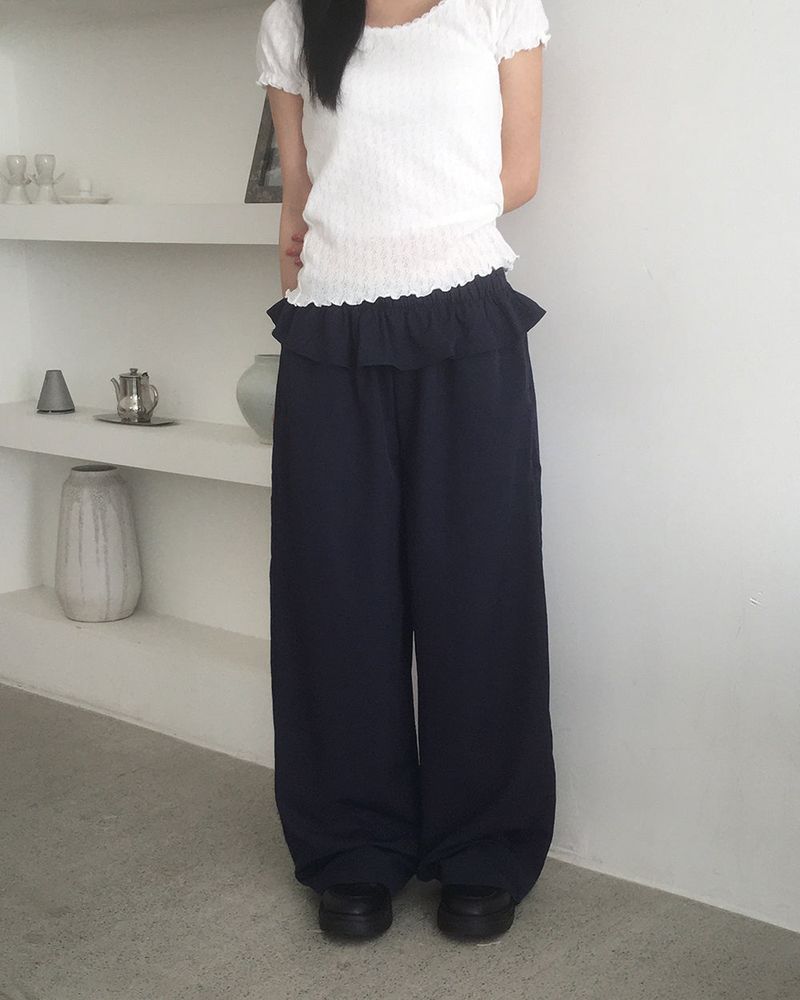 WONDER WONDER(ワンダーワンダー)の「Polan Frill Skirt Nylon Pants(Pants)」