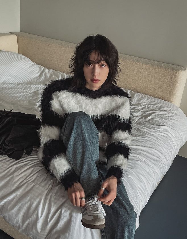 Haze Stripe Mohair Knit