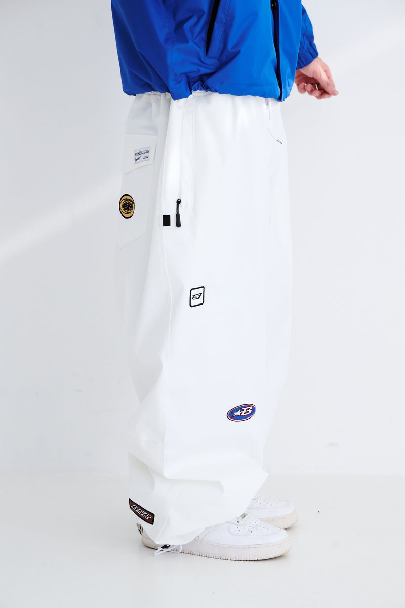 VARIETY PATCH SUPER WIDE VENTILATION PANTS WHITE