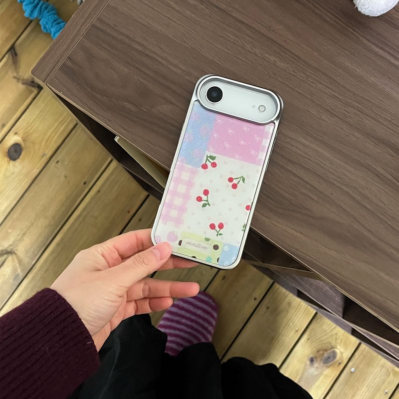 [MADE][Glass Silver Bumper Case]  Knit Patchwork Case ⋆ patch