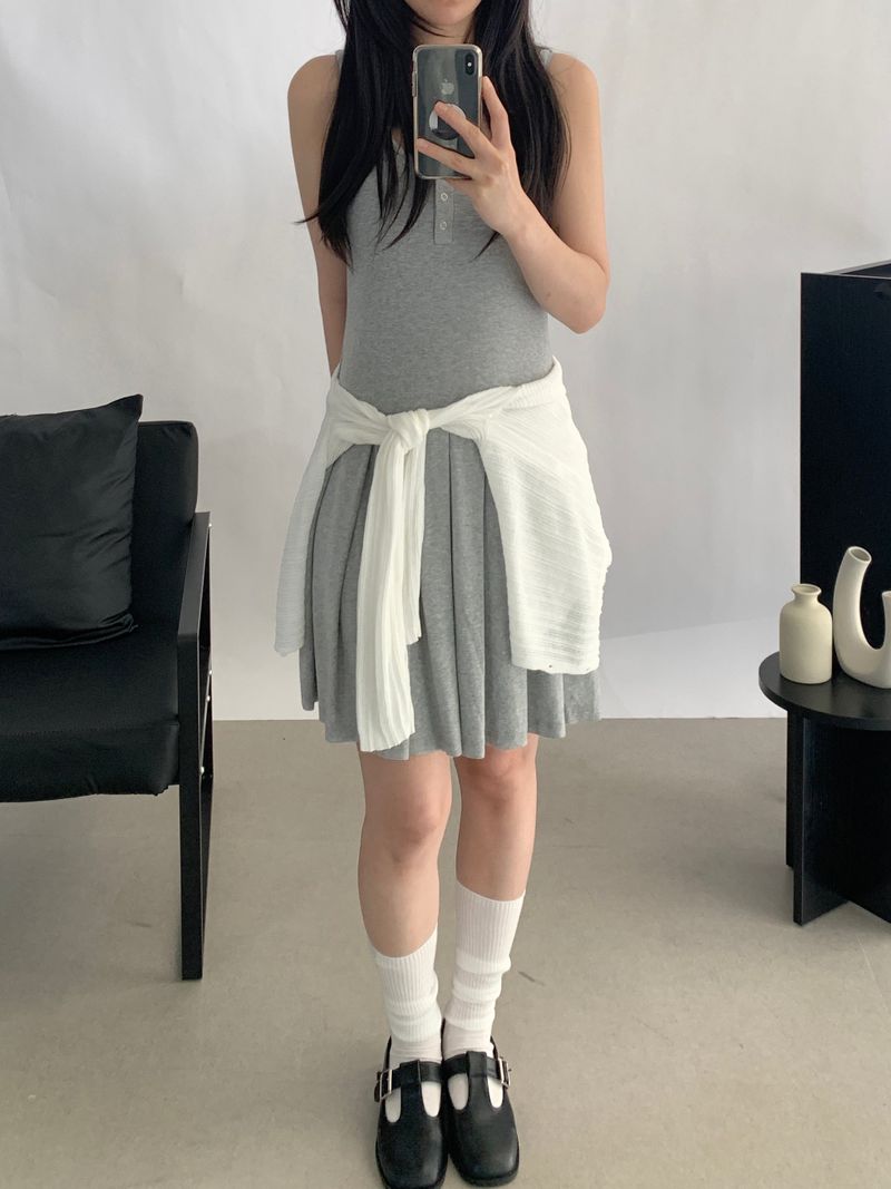 Pedro pleated sleeveless dress