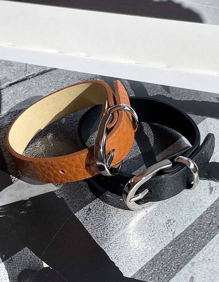 ASCLO Leather Belt Bracelet (2color)