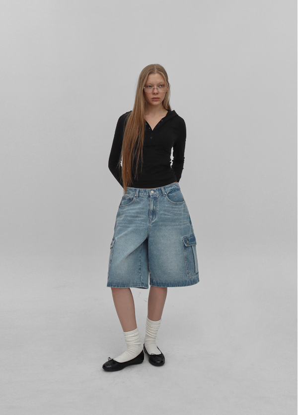 BLACKUP（ブラックアップ）の「[MADE] Current Cargo Bermuda Denim Pants（Pants）」