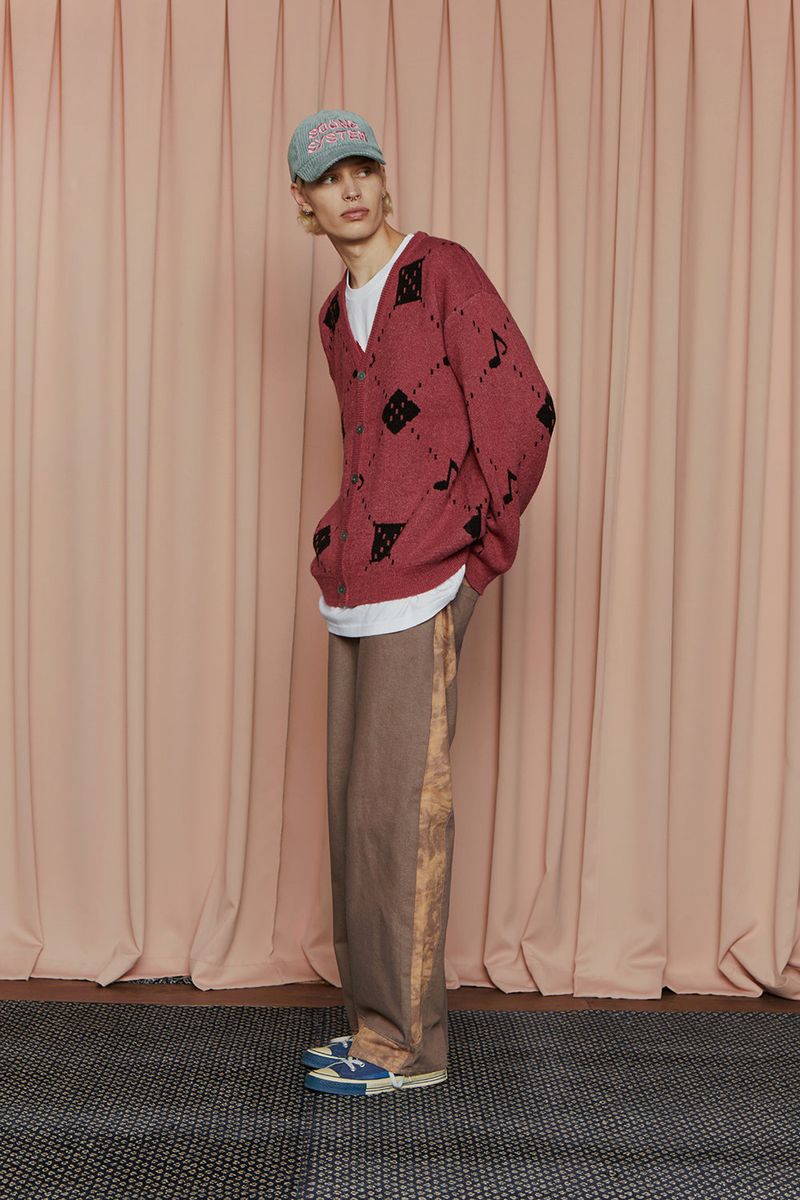 MUSIC ARGYLE CARDIGAN / PINK