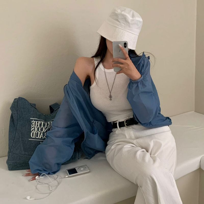 [BELLIDE MADE] scene food see-through windbreaker