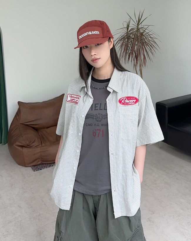 SATIIIZ（サティーズ）の「Louden Wappen Check Shirt（Tops）」